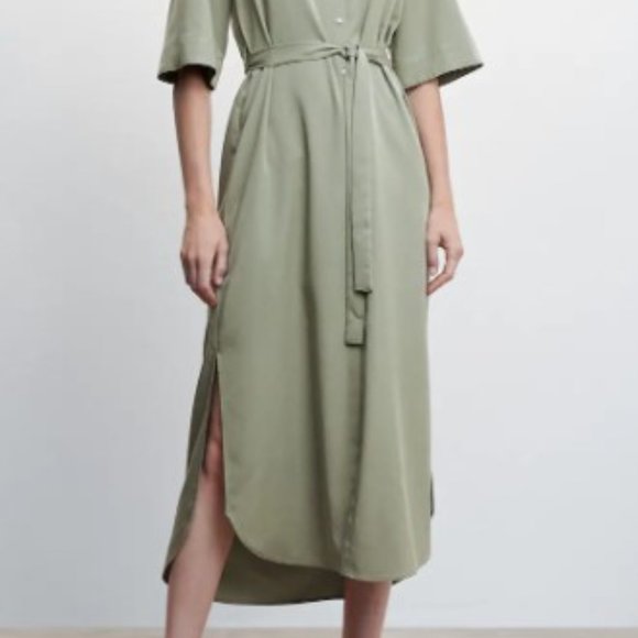 Brand New Mango Short Sleeve Button Down Dress - Picture 3 of 8